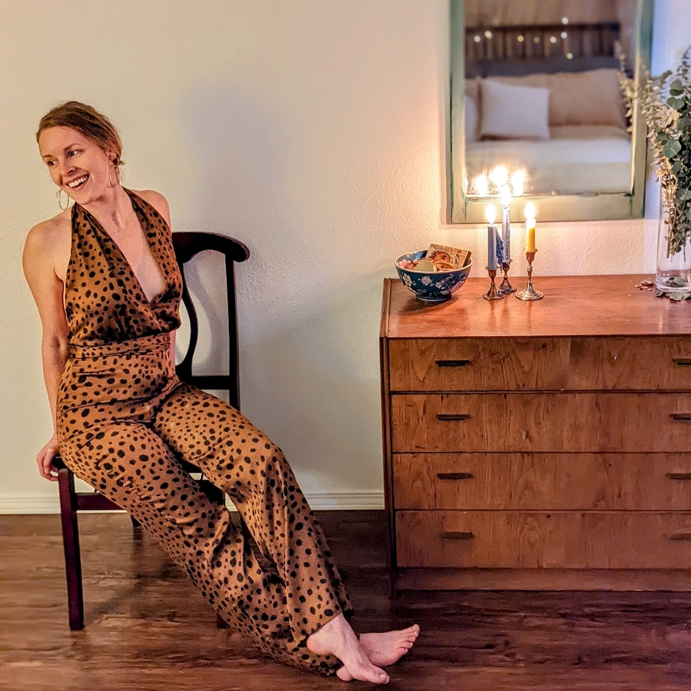 LPA 70's Swank satin jumpsuit